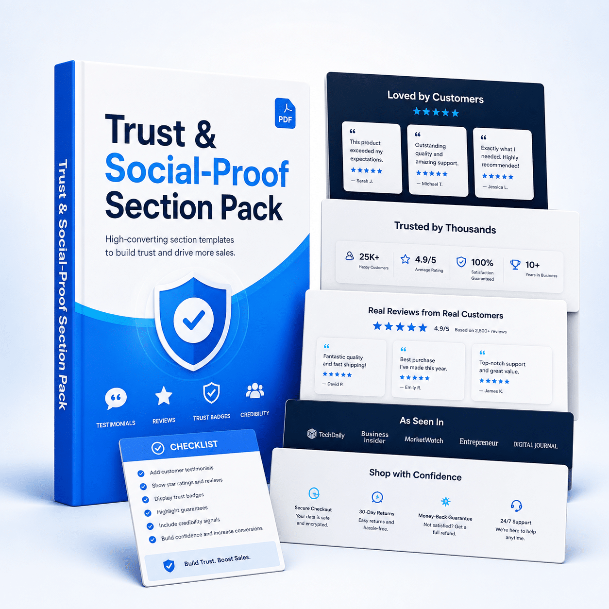 Trust and Social-Proof Section Pack